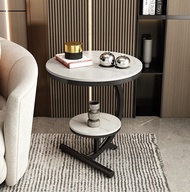 Light Luxury Side Table Marble Narrow Side Table Side Table Bedroom Bedside Table Small Round Table