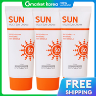 Foodaholic | (3-Pack) Foodaholic Multi Sun Cream 70ml Spf50 Pa+++ / No White Cast Hybrid Sunscreen /