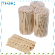 TEASG 300 pcs Mini Bamboo Forks, Bamboo 3.5 Inch Fruit Forks, Durable Disposable Cocktail Forks Frui
