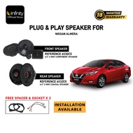 [Installation AvailabIe] Infinity Plug & Play Speaker For Nissan Almera .Infinity Reference 6530CX &