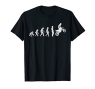 Motorcycle Biker Gift Motocross Evolution Dirt Bike Driver T-Shirt