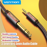 Vention 3.5 มม. ถึง 6.5 มม.  สายสัญญาณเสียง  Aux cable แจ็ค 3.5 หัวแจ็ค กีต้าร์ สายแจ็ค แจ๊คกีตาร์ j