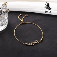 DGC Women's Titanium Bracelet Anti-Rust Gold Diamond Forever Korean Aesthetic Luxury Accessories Ant