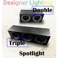 Designer Lighting Spotlight Casing with AR111 Bulb Double Holder Triple Surface Light Mounted Ceilin