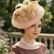 EXPEN Mesh Feather Headband, Exquisite Elegant Vintage Fascinator Hat, Fashion Sweet Formal Hat 1920
