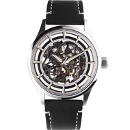 【RELAX TIME x FIBER 聯名系列】鏤空機械錶-白/黑皮帶