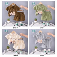 SKM Labubu Cartoon New Fashion Kids Printed TShirt Set HM240