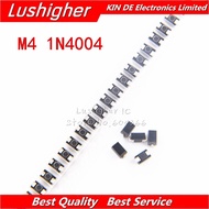 100PCS M4 1N4004 SMD 1A 400V IN4004 Rectifier Diode