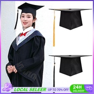 Unisex Graduation Mortar Board Hat Topi Konvo Degree Ceremony Graduation Hat with tassel 毕业帽