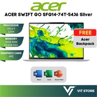 ACER SWIFT GO SFG14-74T-54J6 Silver CU5-225H Intel Arc 16GB DDR5 512GB SSD 14" WUXGA Touch W11 2Y OP