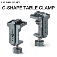 C Clamp Desk Camera Mount, Aluminum C-clamp with 1/4" 3/8" Thread, Desktop DSLR Mount for Photo Stud