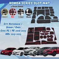 Honda City Hatchback Sedan EHEV Civic FC FE HRV 2013-2025 Car Interior Slot Mat