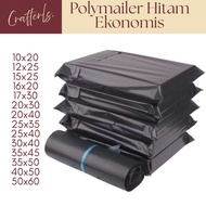 100 PCS Polymailer Plastic Packing Black Bags Economical Olshop Clothes anti-Tear Waterproof 10x20 1