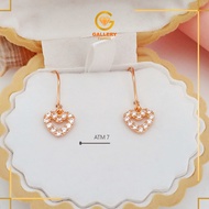 6 KARAT AND 8 KARAT GENUINE GOLD EARRINGS CODE ATM 7 LOVE MODEL