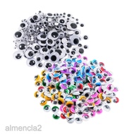 476X MULTICOLOR STICK ON WIGGLY WOBBLY EYES GOOGLY EYES ART CRAFTS