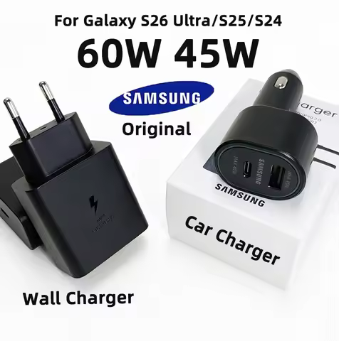 Charger SAMSUNG S26 Ultra 60w Usb Type C 45w PD Cargador Car Samsung Galaxy S26 S25 FE S24 Plus S23 