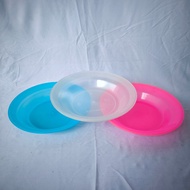 (1 Dozen) Plastic Plate/Dinner Plate/Transparent Plastic Plate/Beautiful Plate/9" Plate