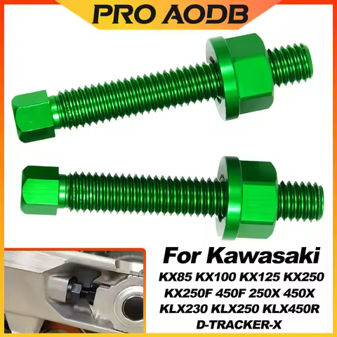 Motorcycle M8 CNC Rear Axle Blocks Chain Adjuster Bolt For Kawasaki KX85 KX100 KX125 KX250 KX250F KX