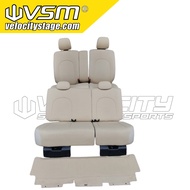 Seat Passo Cream Hitam Sambung Armrest under Cover Seat for Perodua Myvi