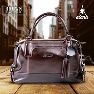 Alona Leather Freya Bag - Tas Selempang Bahu Jinjing Wanita Kulit Sapi Asli Free Card Holder