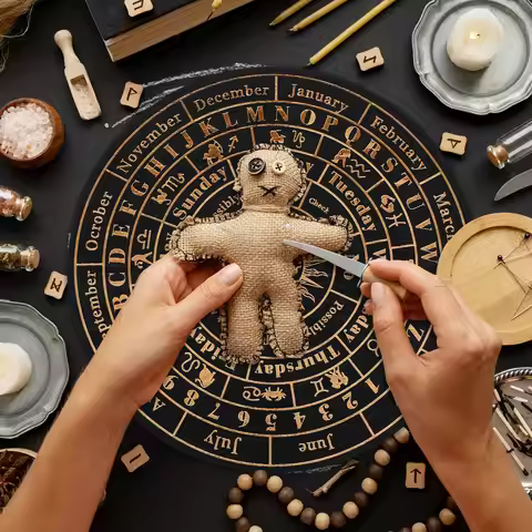 Handcrafted Wooden Pendulum Board Divination Tool Circular Dowsing Board with Symbol Letters Months