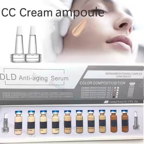 Korea 5ml BB Cream Glow Ampoule Starter Kit Semi-permanent Niacinamide Foundation Concealer Moisturi