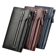 Large Capacity Zipper Long Wallet Clutch Bag PIDENGBAO Luxury Leather  Men's