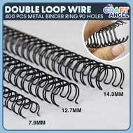 400PCS Double Loop Wire Binding  for Spring Wire Binding Machine 90 Holes (7.9mm | 12.7mm | 14.3mm) 