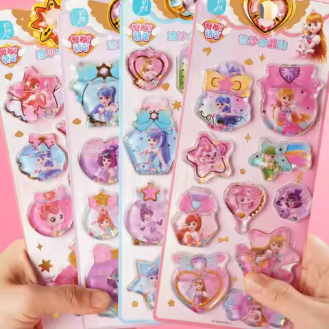 Catch Teenieping Crystal Sticker Princess Girl Gemstone Water Sticker Children'S 3d Shake Sticker To