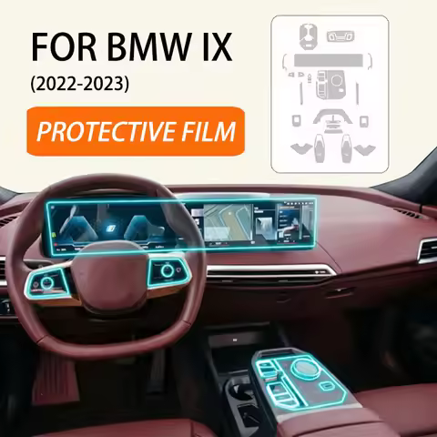 For BMW IX 2022 2023 Car Interior Center Console Navigation TPU Anti-scratch Protective Film Transpa