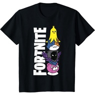 Distro Premium Fortnite Black Classic Fit Crew Neck T-Shirt - Adult Polyester & Cotton Short Sleeve