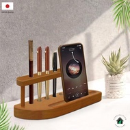 Toraya - Wooden Stand hp + Pen Holder Model 1: Wooden Pen Holder with Backrest hp