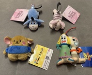 Diseny 迪士尼 Winnie the Pooh 小熊維尼 豬仔 小象嘟嘟睡衣寶寶 小荳 Roo  Eeyore 肥胖大隻 巨大化 迷你可愛Q版 跳跳虎掛袋掛繩 景品公仔