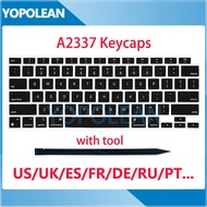 แป้นพิมพ์คีย์ใหม่ Keycaps สำหรับ MacBook Air 13 M1 A2337 Keycap สหรัฐอเมริกา สหราชอาณาจักร ES FR DE PT RU Layout EMC 3598 2020 ปี