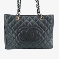 CHANEL Vintage Black Caviar Leather GST Tote Bag