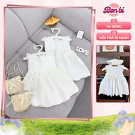 Export 01 beach dress for girls in soft and cool material, comes with a straw bag size 10/30kg