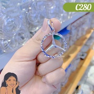 C280 Mirrored Mercedes logo pendant Thien Cat pure silver