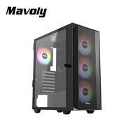 【Mavoly 松聖】PLUM-P206 下置 ATX 電腦機殼-黑