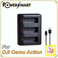 POWERSMART - DJI Osmo Action (AB1) 3位電池充電器, USB輸入