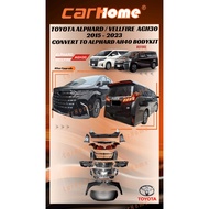 TOYOTA ALPHARD VELLFIRE AGH30 CONVERT TO AH40 2024 ALPHARD BODYKIT BUMPER HEAD TAIL LAMP FENDER BONN
