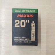 Maxxis Inner Tube Welter Weight 20x1.0/1.5 25/40-406 Presta Valve 32/48mm