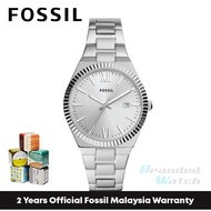 [Official Warranty] Fossil ES5300 Women's Scarlette Three-Hand Date Stainless Steel Watch