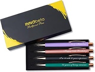 InnoBeta 75th Birthday Gifts Pen, Ballpoint Pen Set of 4, Gift Ideas for 75th Birthday