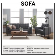 Sofa 123 Seater Vinyl Fabric Sofa