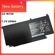 C32-N750 Laptop battery For ASUS N750 N750J N750JK N750JV N750Y47JK-SL N750Y47JV-SL 11.1V 6260mAh/69