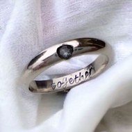 Birthstone personalize sterling silver ring