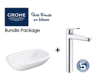 GROHE Eurostyle Counter Top Basin BUNDLE With GROHE Eurodisc Tall Basin Mixer Tap