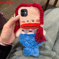 3D Cute Plush Mermaid Girls Gift Phone Case For Xiaomi 12 11 12T 10T Poco M5S X5 X4 X3 F4 F3 GT M3 R