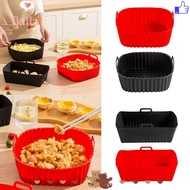 FKILLA Silicone Air Fryer Liners, for 4-7 QT Black Red Oven Liner, Air Fryer Accessories with Handle