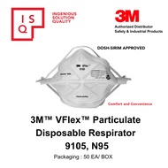 3M VFLEX 9105  Disposable  Respirator , N95 (50EA/BOX)